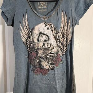 Women's Blue Graphic Tee